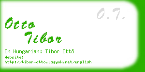 otto tibor business card